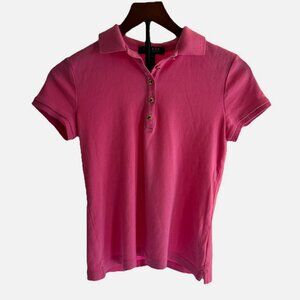 Lauren Ralph Lauren Women's Petite Size P/P Polo Shirt Pink Cotton